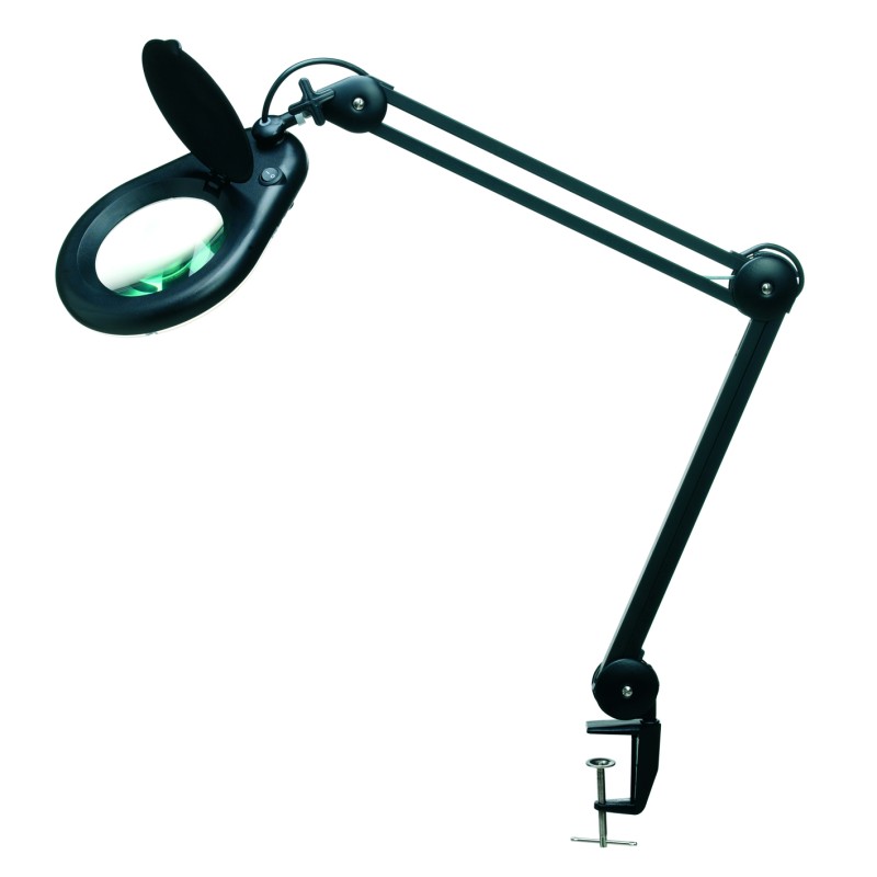 1 pcs - EUROSTAT LED Magnifier Lamp with Table Clamp Mount, 5dioptre, 200mm Lens Dia.