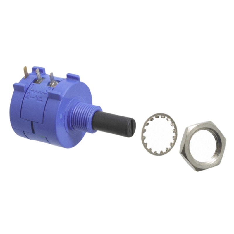 1 pcs - Bourns 10kΩ Rotary Potentiometer 10-Turns 1-Gang Bushing Mount, 3590P-1-103L