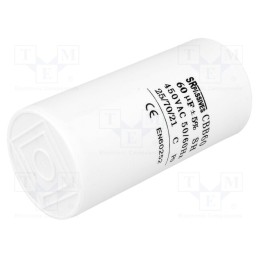 1 pcs x SR PASSIVES - CBB60A-60/450 - Capacitor: motors, run, 60uF, 450V, Ø50x100mm,Ø50x106mm, -25÷70°C