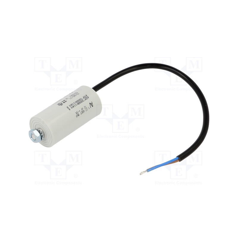 1 pcs x KEMET - C274ACF5120WA0J - Capacitor: motors, run, 12uF, 470VAC, Ø35x71.5mm, -25÷85°C, ±5%