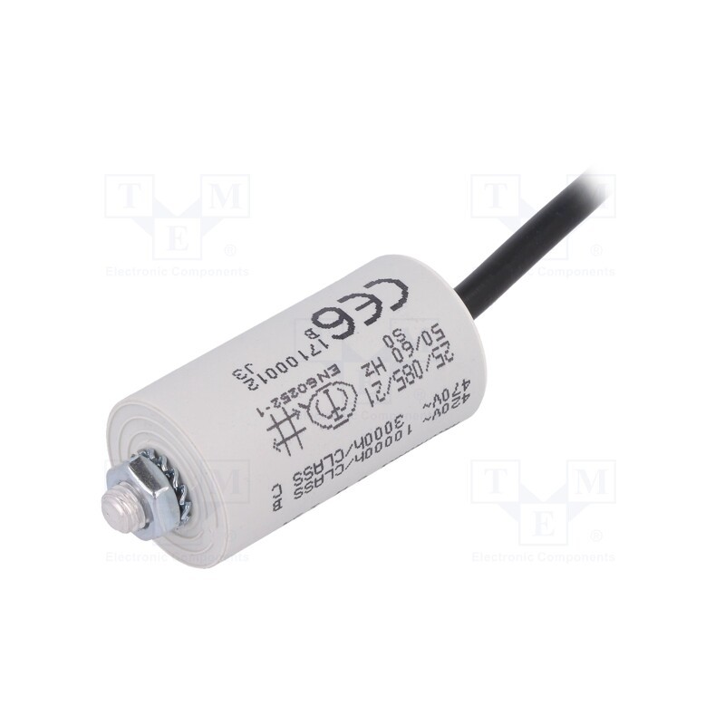 1 pcs x KEMET - C276CCF4600LG0J - Capacitor: motors, run, 6uF, 420VAC, Ø30x57mm, -25÷85°C, ±5%