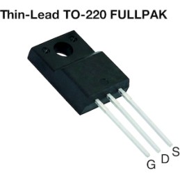 5 pcs - N-Channel MOSFET, 6 A, 800 V, 3-Pin TO-220 FP Vishay SIHA15N80AE-GE3