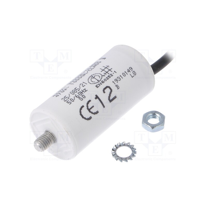 1 pcs x KEMET - C274ACF5120LF0J - Capacitor: motors, run, 12uF, 470VAC, Ø35x71.5mm, -25÷85°C, ±5%