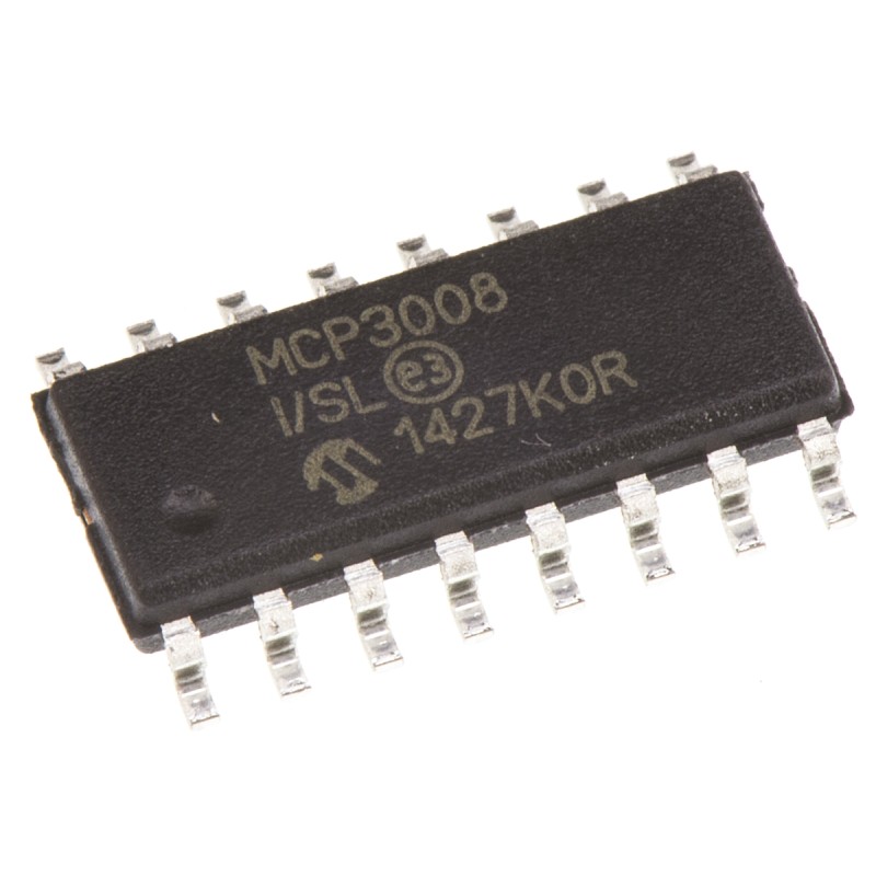 2 pcs - Microchip, Octal 10-bit- ADC 200ksps, 16-Pin SOIC
