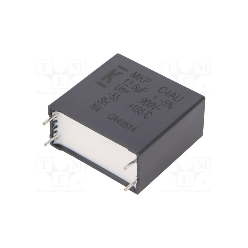 1 pcs x KEMET - C4AUOBW5125M3FJ - Capacitor: polypropylene, DC-Link, 12.5uF, ESR: 5.8mΩ, THT, ±5%