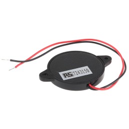 2 pcs - RS PRO 88dB Panel Mount Square Wave External Piezo Buzzer, 41 x 30 x 5.5mm, 1V ac Min, 30V ac Max