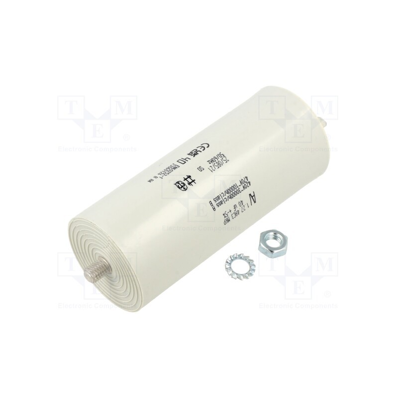 1 pcs x KEMET - C274AC35400AA0J - Capacitor: motors, run, 40uF, 470VAC, Ø50x120mm, -25÷85°C, ±5%