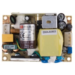 1 pcs - MEAN WELL Switching Power Supply, RPS-45-24, 24V dc, 1.9A, 45.6W, 1 Output, 80 - 264V ac Input Voltage