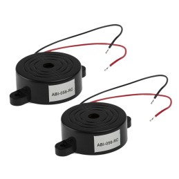 2 pcs - RS PRO 90dB Lead Wire Buzzer Internal Piezo Buzzer, 41.8 (Dia.) x 16mm, 3V dc Min, 28V dc Max