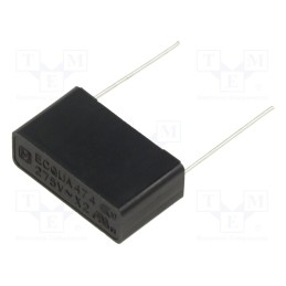 1 pcs x PANASONIC - ECQUAAF474M - Capacitor: polypropylene, ECQUA, 0.47uF, 26x15x8.5mm, THT, ±20%