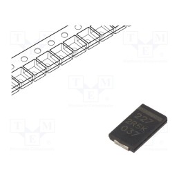 1 pcs x KEMET - A700W227M2R5ATE006 - Capacitor: polymer, low ESR, 220uF, 2.5VDC, W, 2917, ESR: 6mΩ, SMD