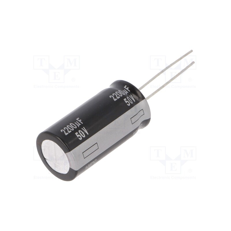1 pcs x PANASONIC - ECA1HHG222 - Capacitor: electrolytic, THT, 2200uF, 50VDC, Ø16x31.5mm, ±20%, NHG