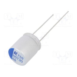 1 pcs x KEMET - A759MS686M1HAAE032 - Capacitor: polymer, low ESR, 68uF, 50VDC, ESR: 32mΩ, A759, THT, ±20%
