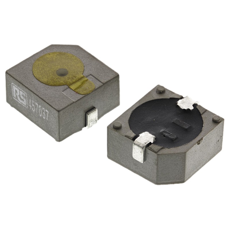 5 pcs - RS PRO 85dB SMD Continuous Internal Magnetic Buzzer Component, 12.8 x 12.8 x 6.5mm, 8V dc Min, 15V dc Max