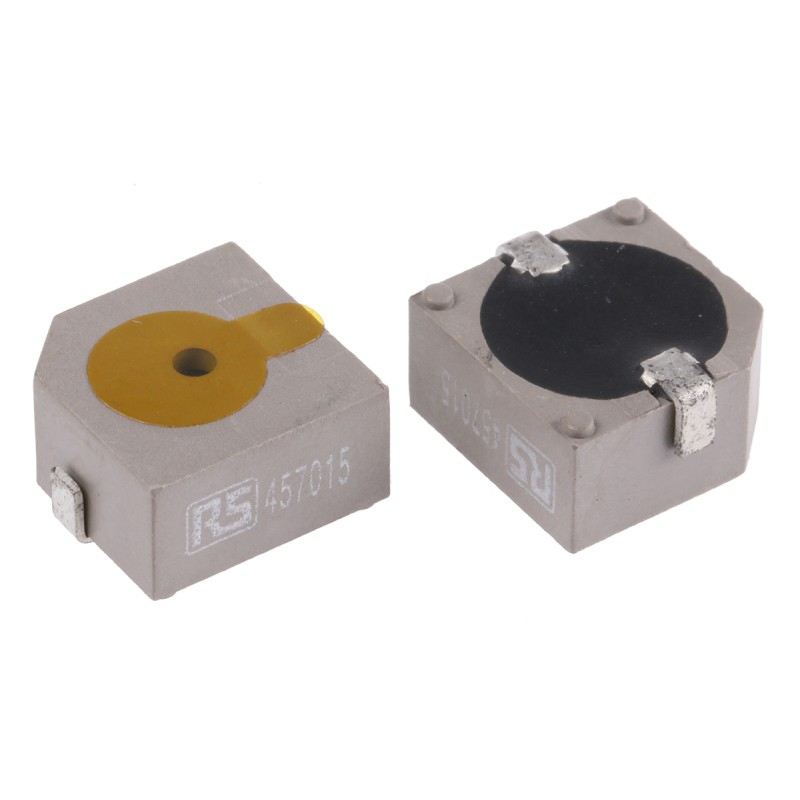5 pcs - RS PRO 85dB SMD Square Wave External Piezo Buzzer, 12.8 x 12.8 x 6.5mm, 8V Min, 16V Max