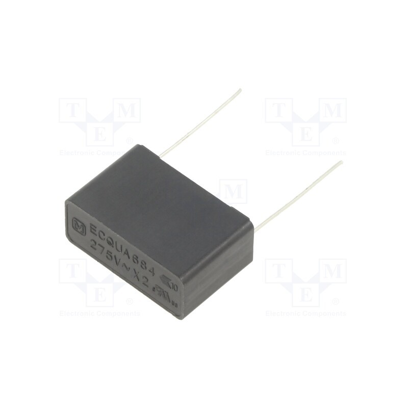 1 pcs x PANASONIC - ECQUAAF684K - Capacitor: polypropylene, ECQUA, 0.68uF, 26x17x10mm, THT, ±10%