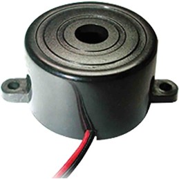 5 pcs - RS PRO 73dB Screw Mount Continuous External Piezo Buzzer Transducer, 23.8 x 14.5mm, 3V dc Min, 20V dc Max