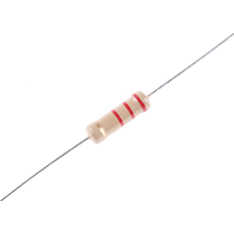 100 pcs - TE Connectivity 2.2kΩ Carbon Film Resistor 2W ±5% CFR200J2K2