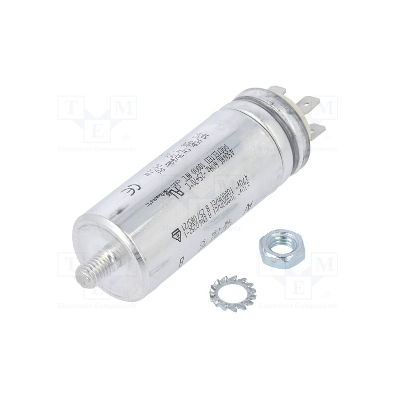 1 pcs x KEMET - C878BF34800AA0J - Capacitor: motors, run, 8uF, 470V, Ø30x78mm, -25÷85°C, ±5%, 10000h