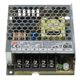 1 pcs - MEAN WELL Switching Power Supply, LRS-50-12, 12V dc, 4.2A, 50W, 1 Output, 120 - 373 V dc, 85 - 264 V ac