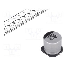1 pcs x PANASONIC - EEEFT1E821AP - Capacitor: electrolytic, low ESR, SMD, 820uF, 25VDC, Ø10x10.2mm