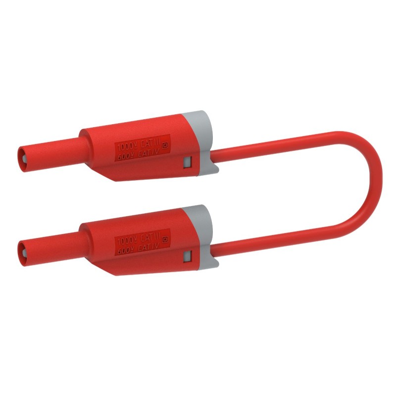 1 pcs - Electro PJP Test lead, 36A, 600V, Red, 100cm Lead Length