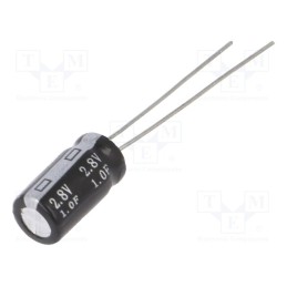 2 pcs x BIGCAP - BRP002R8L105FD - Supercapacitor, THT, 1F, 2.8VDC, ±20%, Ø6.3x12mm, 300mΩ, -40÷65°C