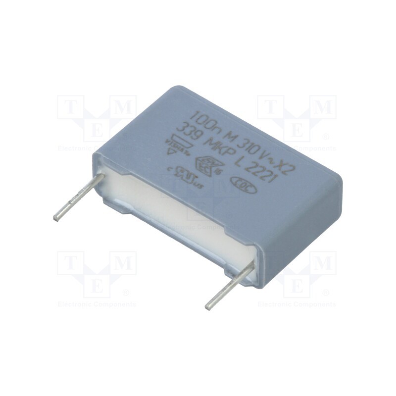2 pcs x VISHAY - BFC233923104 - Capacitor: polypropylene, 100nF, 5x11x17.5mm, THT, ±20%, 15mm
