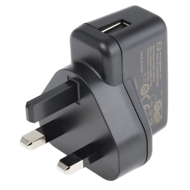 1 pcs - XP Power 5W Plug-In AC/DC Adapter 5V dc Output, 1A Output