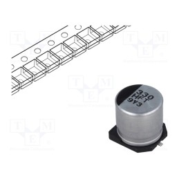 1 pcs x PANASONIC - EEEFT1H331AP - Capacitor: electrolytic, low ESR, SMD, 330uF, 50VDC, Ø10x10.2mm
