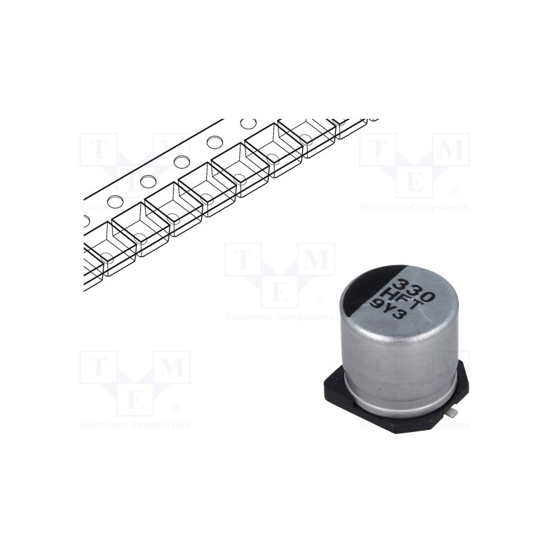 1 pcs x PANASONIC - EEEFT1H331AP - Capacitor: electrolytic, low ESR, SMD, 330uF, 50VDC, Ø10x10.2mm