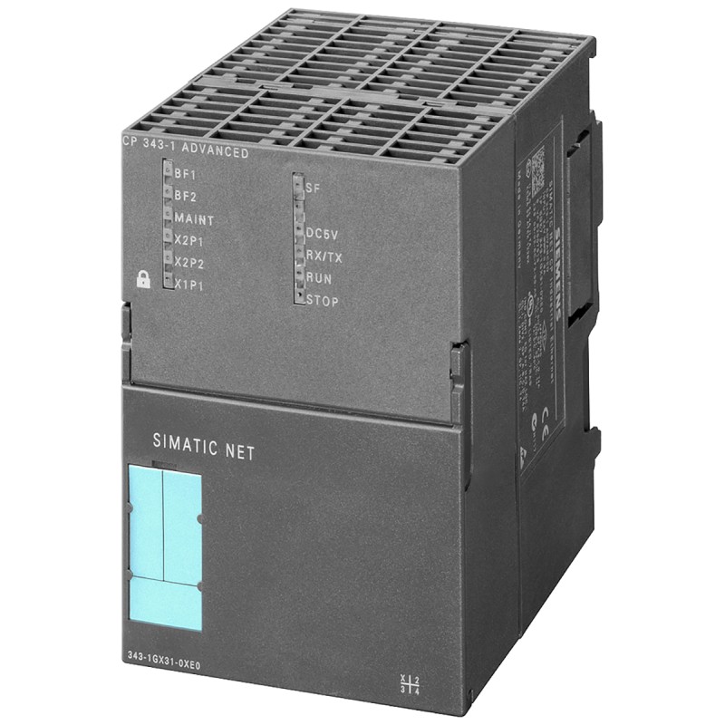 1 pcs - Siemens 6GK7343 Series PLC Expansion Module for Use with SIMATIC S7-300, RJ45, Digital