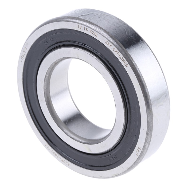 1 pcs - SKF 6208-2RS1/C3 Single Row Deep Groove Ball Bearing- Both Sides Sealed 40mm I.D, 80mm O.D