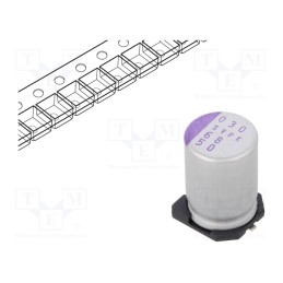1 pcs x PANASONIC - 50SVPK68M - Capacitor: polymer, 68uF, 50VDC, SVPK, SMD, ±20%, -55÷125°C, Ø8x12mm