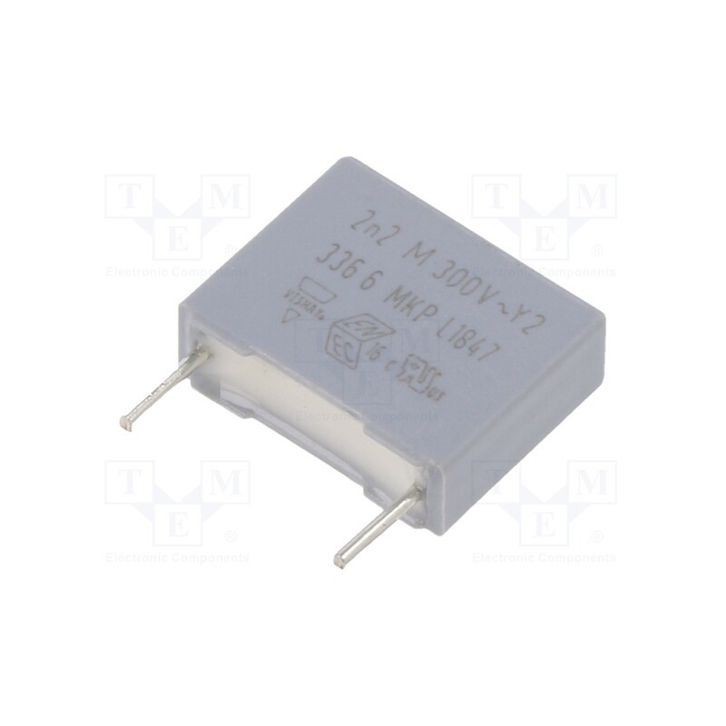2 pcs x VISHAY - BFC233660222 - Capacitor: polypropylene, 2.2nF, 4x10x12.5mm, THT, ±20%, 10mm