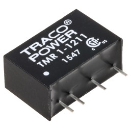 1 pcs - TRACOPOWER TMR 1 DC-DC Converter, 5V dc/ 200mA Output, 9 - 18 V dc Input, 1W, Through Hole, +85°C Max Temp -40°C