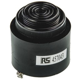 25 pcs - RS PRO 91dB Panel Mount Fast Pulse Internal Piezo Buzzer, 43 (Dia.) x 43mm, 60V ac/dc Min, 250V ac/dc Max