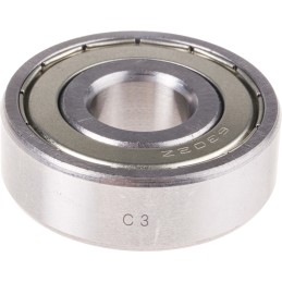1 pcs - RS PRO 6302-2Z/C3 Single Row Deep Groove Ball Bearing- Both Sides Shielded 15mm I.D, 42mm O.D