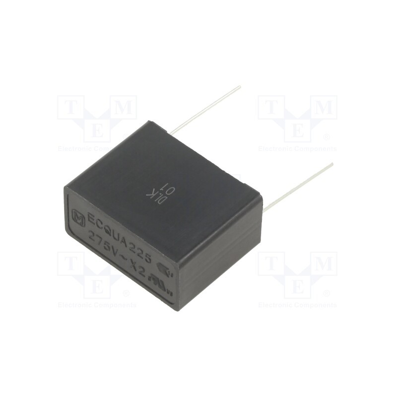 1 pcs x PANASONIC - ECQUAAF225T1 - Capacitor: polypropylene, ECQUA, 2.2uF, 31x24.5x14.5mm, THT, ±10%