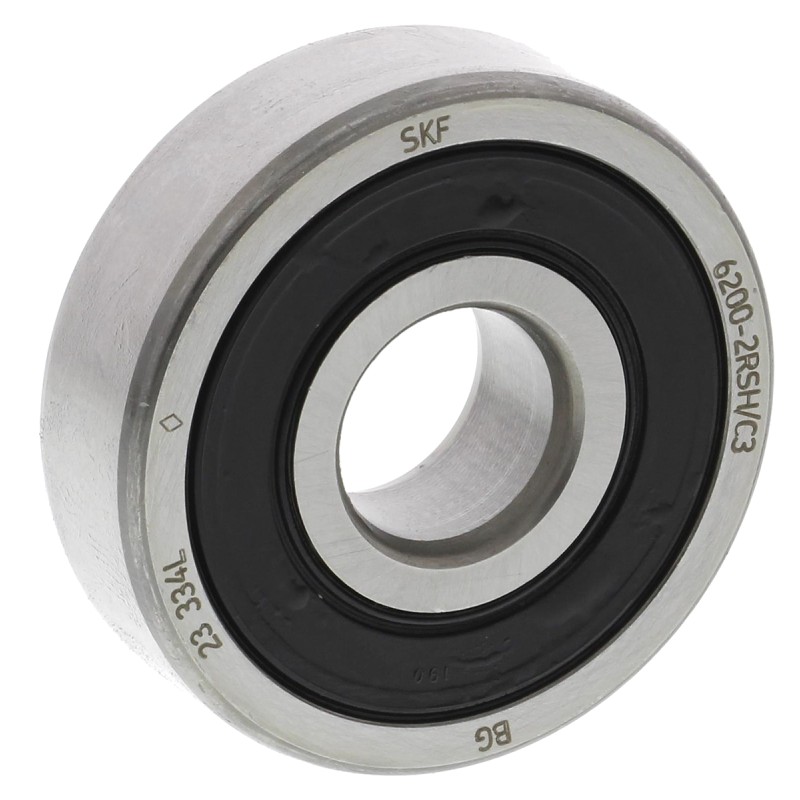 1 pcs - SKF 6200-2RSH/C3 Single Row Deep Groove Ball Bearing- Both Sides Sealed 10mm I.D, 30mm O.D