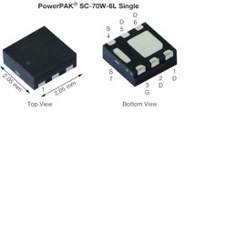 50 pcs - N-Channel MOSFET, 9 A, 100 V, 7-Pin PowerPAK SC-70W-6L Vishay SQA700CEJW-T1_GE3