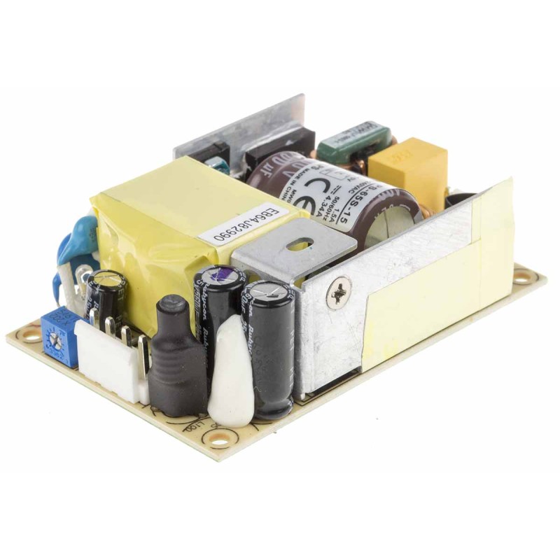 1 pcs - MEAN WELL Switching Power Supply, EPS-65S-15, 15V dc, 4.34A, 65W, 1 Output, 127 - 370 V dc, 90 - 264 V ac