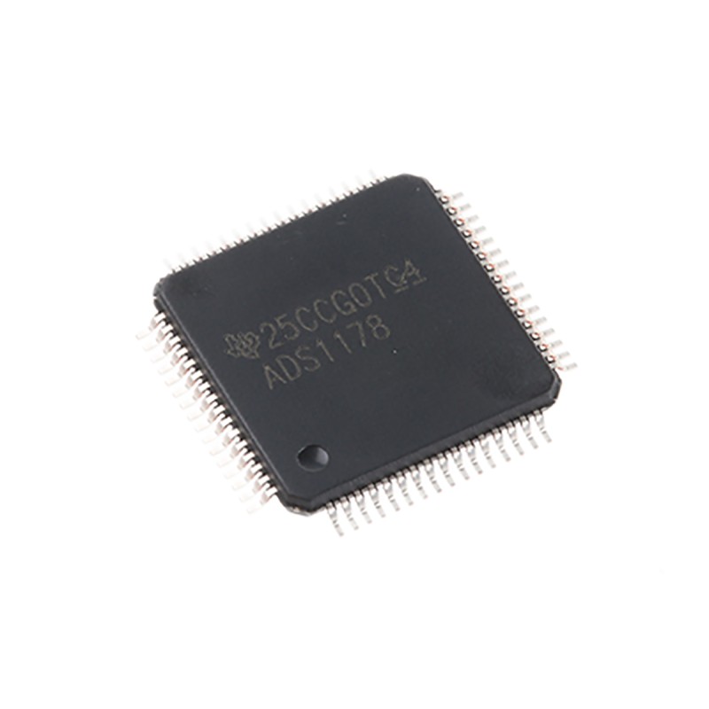 1 pcs - Texas Instruments, Octal 16-bit- ADC 52ksps, 64-Pin HTQFP