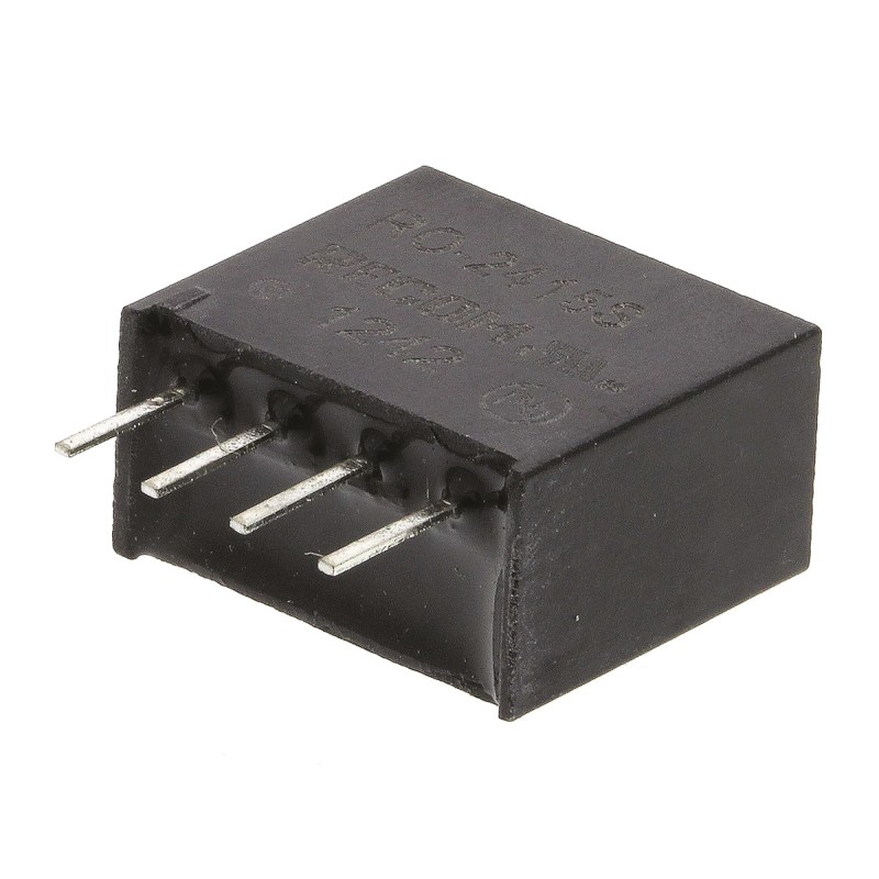 1 pcs - Recom RO DC-DC Converter, 15V dc/ 66mA Output, 21.6 - 26.4 V dc Input, 1W, Through Hole, +85°C Max Temp -40°C