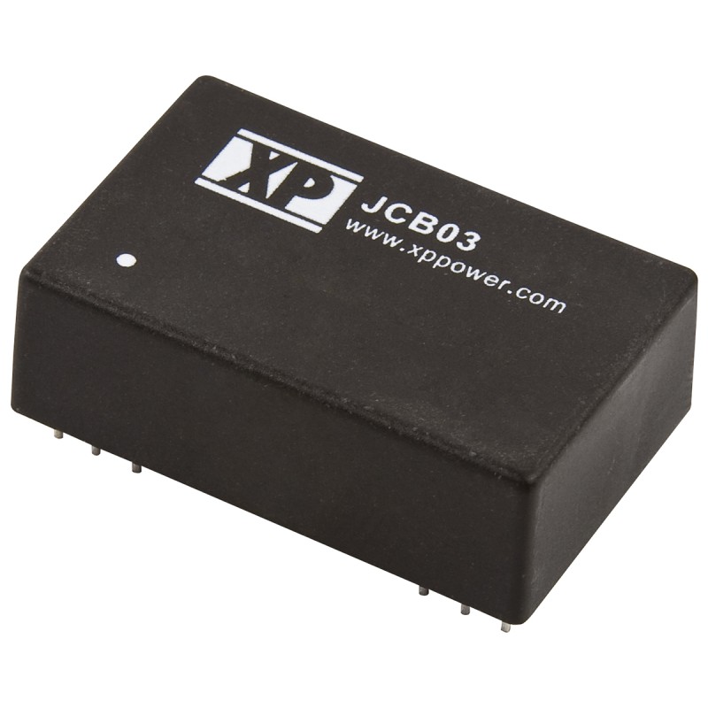 1 pcs - XP Power JCB DC-DC Converter, ±24V dc/ ±63mA Output, 9 - 18 V dc Input, 3W, Through Hole, +100°C Max Temp -40°C