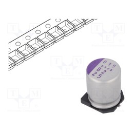 1 pcs x PANASONIC - 25SVPD82M - Capacitor: polymer, 82uF, 25VDC, SVPD, SMD, ±20%, -55÷125°C, 2000h