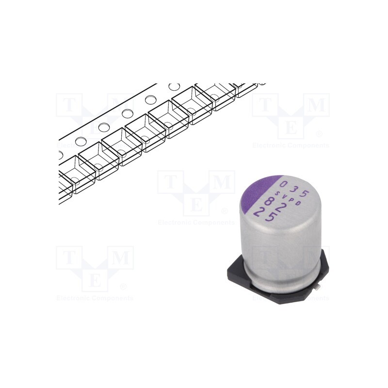 1 pcs x PANASONIC - 25SVPD82M - Capacitor: polymer, 82uF, 25VDC, SVPD, SMD, ±20%, -55÷125°C, 2000h