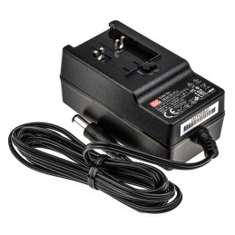 1 pcs - MEAN WELL 24W Plug-In AC/DC Adapter 24V dc Output, 1A Output
