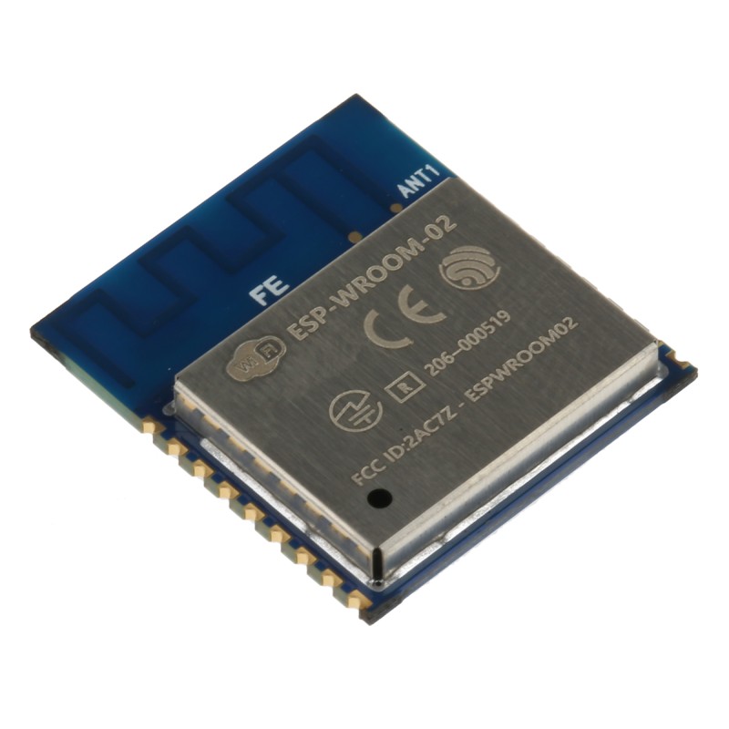 2 pcs - Espressif ESP-WROOM-02 2.5 to 3.6V WiFi Module, 802.11b, 802.11g, 802.11n GPIO, HSPI, I2C, I2S, IR, PWM, UART