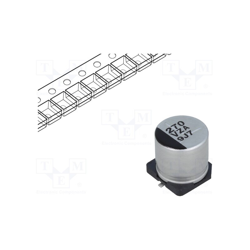 1 pcs x PANASONIC - EEHZA1V271P - Capacitor: hybrid, 270uF, 35VDC, ESR: 20mΩ, ZA, SMD, ±20%, -55÷105°C